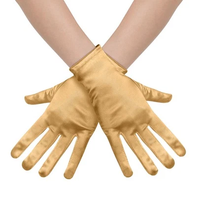 Women's Opera Wedding Party Dance Glove Short Satin Gloves Wrist Length Gloves - Image 1 of 4