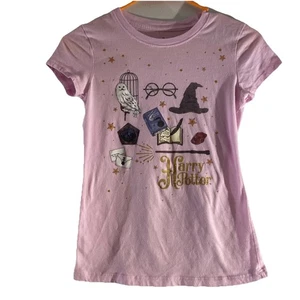 Wizarding World Of Harry Potter Mädchen T-Shirt 10-12 Glitzer Hedwig Rosa - Bild 1 von 2