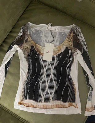 Top estampado Glenn Martens H&M talla pequeña nuevo con etiquetas Foto 1 de 4