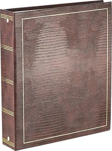 Magnetic Self-Stick 3-Ring Photo Album 100 Pages 8.25inchesx10.5inches, Brown  - Picture 1 of 6