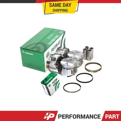 Pistons w/ Rings for Honda Civic del Sol 1.6 B16A2 B16A3 - Image 1 of 4