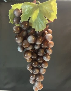 Artificial Purple Grape Cluster Faux Fruit Kitchen Decor 11.5” Hanging Bundle - Picture 1 of 7