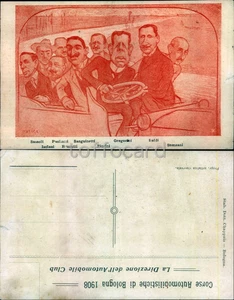 BOLOGNA CITTA'-AUTOMOBILISMO COPPA FLORIO 1908-GREGORINI SANGUINETTI-D13-2 - Picture 1 of 1
