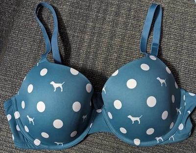 Sujetador Victoria's Secret Rosa 36D Wear Everywhere Camiseta Ligeramente Forrada Lunares Perro Foto 1 de 4