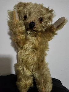 Vintage Mohair Teddy Bear, 11.5" TALL-MOVABLE ARMS, LEGS & HEAD- NO TAG - Picture 1 of 11