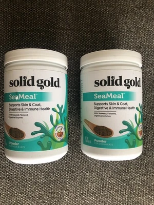 2 polvo de harina de mar de oro macizo para piel/abrigo/inmune perros y gatos 1 lb caducidad 4/28 Foto 1 de 4