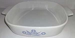 Vintage CORNING WARE blaue Kornblume Auflaufform A-8-B 8x8x1 3/4 ohne Deckel - Bild 1 von 12