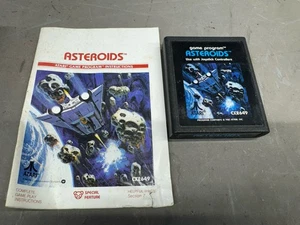 Cartucho de instrucciones vintage 1981 Asteroids Atari videojuego folleto 2600 Alien - Imagen 1 de 9