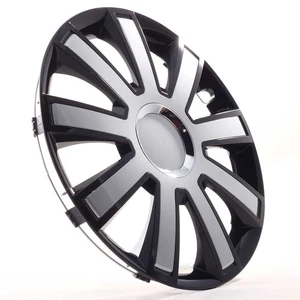 4x Radkappen 15 Zoll Radzierblenden Radblenden "Flash III" schwarz / silber für - Picture 1 of 5