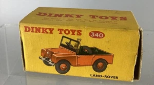 DINKY TOYS #340 LAND ROVER SERIES 1 EMPTY ORIGINAL BOX ONLY - Picture 1 of 5