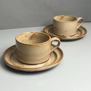 Dansk Nielstone Spice Tan Cup and Saucer Japan Set Of 2 EUC - Picture 1 of 23