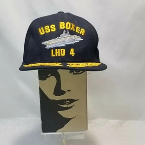 NOS USS Boxer LHD 4 Navy Snap Back California Heardwear Los Angeles, CA USA - Picture 1 of 6