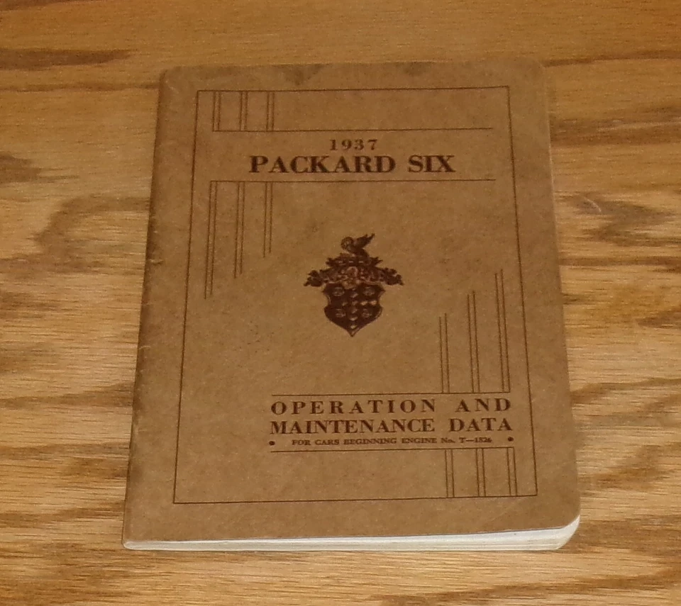 Packard Six Owners Operators Manual 37 Original 1937 Foto 1 de 1