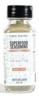 Paws Bistro Superfood Seasoning Longevity Formula Food Supplement for Dogs
