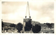 Swimbridge North Devon church cemetery real photograph post card