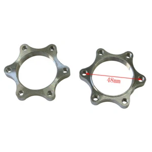 Bicycle Freewheel Threaded Hubs Disk Disc Brake Rotor 6 Bolt Flange Adapter 48mm - Picture 1 of 4