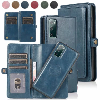Removable Leather Wallet Case Card Flip Cover for Samsung Galaxy S25+/S24+ Ultra - Image 1 of 4