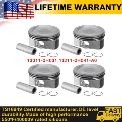 Pistones con anillos para Toyota Solara 2007-2008 2,4 L 2007-2009 Scion TC 2,4 L 2AZFE Foto 1 de 4