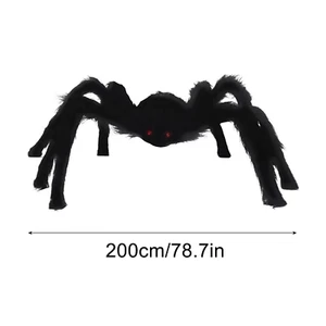 RKSTN Giant Spider 78 Inch 200Cm Large Hairy Fake Spider Prop - Picture 1 of 12