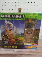 hot wheels minecraft golem toss