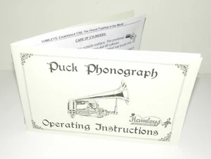 Reproducción de instrucciones de funcionamiento fonógrafo cilíndrico Puck - Imagen 1 de 9