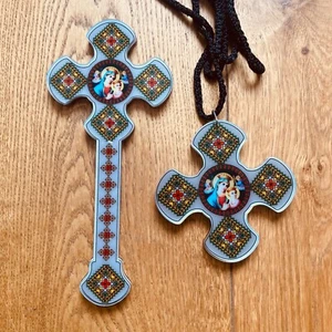 Hand painted Iota Coptic Cross set - Picture 1 of 2
