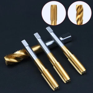 HSS TiN Gewindebohrer M2 M2.5 M3 M4-M16 Maschinen/Hand Einschnittgewindebohrer - Picture 1 of 26
