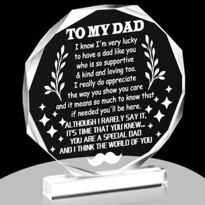 To My Dad 亚克力斑块,父亲生日礼物欣赏牌爸爸  — 第 1/4 张图片