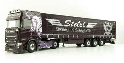 Tekno 81240 Scania NG S650 Highline 4x2 Truck Curtainside Trailer - Stelzl 1:50 - Image 1 of 4