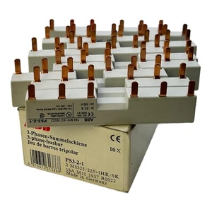 ABB PS3-2-1 Sammelschiene 3-Phasen 63A 690V 6-polig 3-phasig IP20 VE:10Stk. - Picture 1 of 12