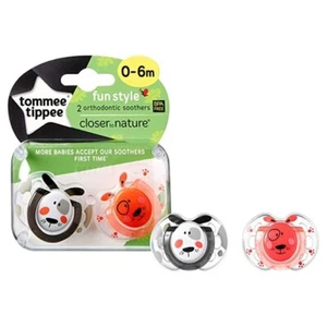 NEW TOMMEE TIPPEE SOOTHER CLEAR CLOSE TO NATURE 0-6 MONTH x 2 IN PACK - Picture 1 of 2
