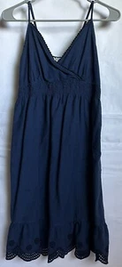 Vintage Converse One Star Navy Midi Sundress Size Medium - Picture 1 of 5