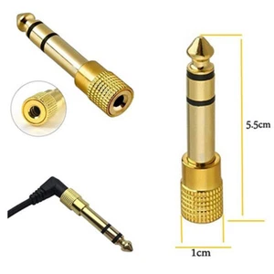 1/8 3.5mm Female to 6.5mm 1/4 Male Headphone Jack Adapter Plug Stereo Audio Tool - Photo 1 sur 9