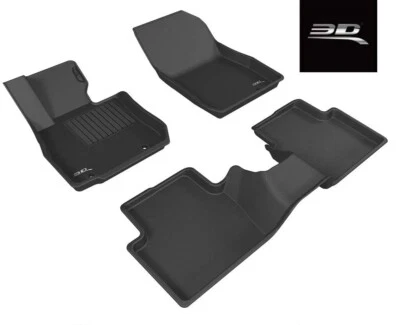 3D MAXpider Kagu 1st and 2nd Row Floormats - Black for 2016 - 2019 Mazda CX-3 Foto 1 de 3