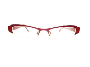 Seltene Jean Lafont TOPAZE 658 Brille Rot Halbrand Gestell 50mm BESCHÄDIGTER ARM - Bild 1 von 17