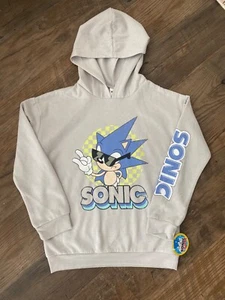 SONIC The HEDGEHOG Pull Over Hoodie Boys Youth Size 10 GRAY NWT (S12) - Picture 1 of 2