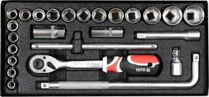 YATO YT-12671 Hexagonal socket wrenches set 1/2" Number of tools: 25 - Picture 1 of 4