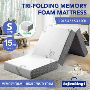 Single Mattress Portable Bed Sofa Camping Mat Memory Foam Floor Pad Cushion 15CM - Picture 1 of 10