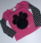Disney, hot pink and black sequin Minnie Mouse Long-Sleeve Girls Sz 4T B27