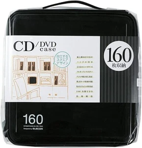 Boîtier semi-dur ELECOM DISC 160 contient CCD-H160BK fermeture éclair noir CD/DVD flambant neuf - Photo 1/6