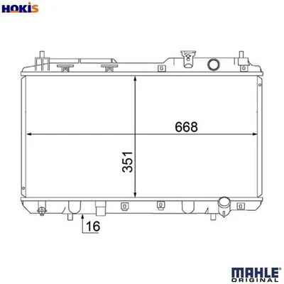 RADIATOR ENGINE COOLING CR 1457 000S FOR HONDA B20B 2.0L B20Z1 2.0L 4cyl CR-V I - Image 1 of 4