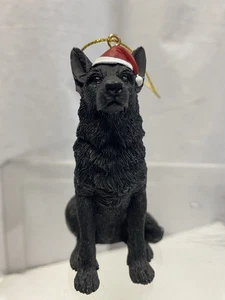Black German Shepherd Figurine Ornament - Picture 1 of 6