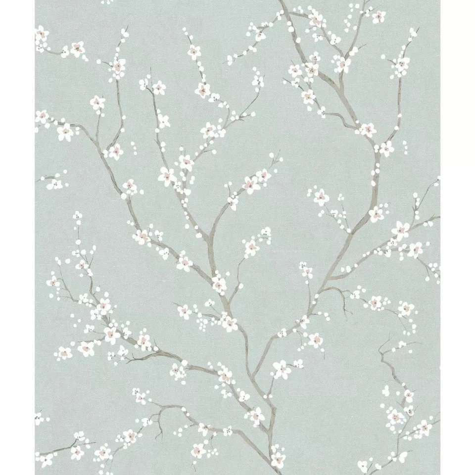 RoomMates Rmk11272wp Blue Cherry Blossom Peel and Stick Wallpaper