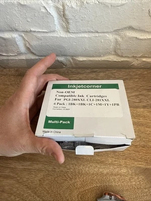 Inkjet Corner Lot Of 7 Black 5 Blue 1 Yellow For PGI-280XXL C-0250BK - Image 1 of 4