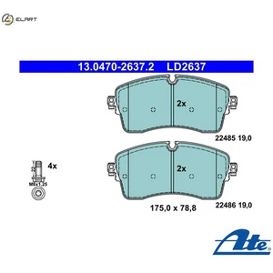 BRAKE PAD SET DISC BRAKE 13.0470-2637.2 FOR LAND ROVER DISCOVERY/SPORT/VAN 1.5L - Picture 1 of 10