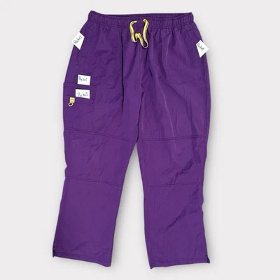 Spread Good Cheer Womens 3X Scrub Pants Purple Pockets Pull On Drawstring Waist - Image 1 of 4