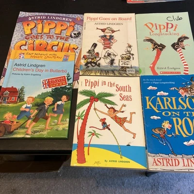 Astrid Lindgren Lot of 6 HC & PBs 4 Pippi Longstocking + 2 Others G-VG Condition Foto 1 de 4