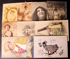 Donnine e Innamorati - Lotto da 10 cartoline - 5 viaggiate