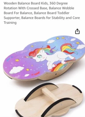 Mini tabla basculante de madera Infidez unicornio  Foto 1 de 4