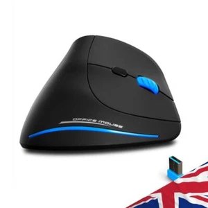 ZELOTES F-35A Wireless Vertical Mouse 2400DPI Optical Mice for Home Office Gamer - Picture 1 of 7